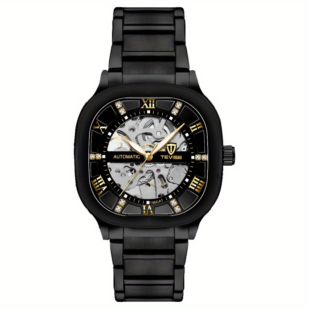 tweiss luminous mens automatic mechanical watch elegant blue  display picture 1