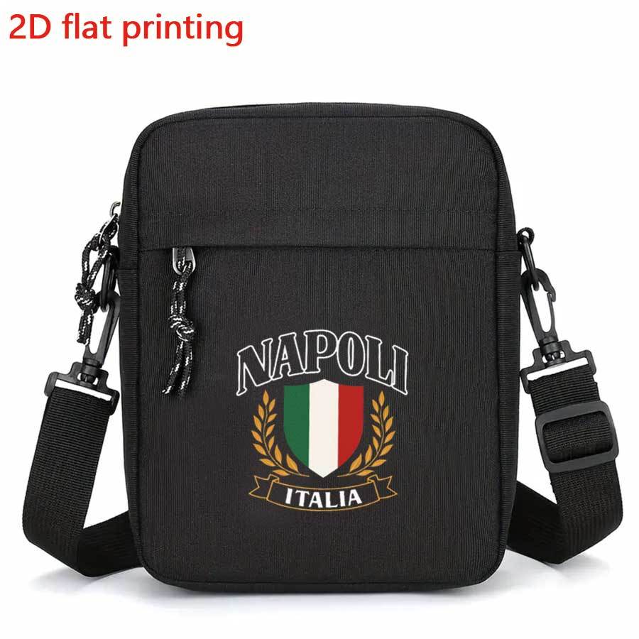 TEMU Men's Shoulder Bag | Italian Shield Print Men's Body Bag - Adjustable Strap, Zipper Closure, Fashionable Durable Lining, Large Capacity Daily