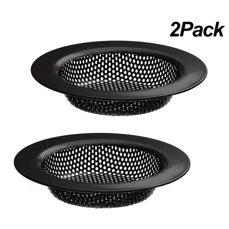 A Durable And Black Sink Strainer For Kitchens, Compatible With Most Drain Baskets, Featuring An Double-layer Safety Design, Essential For Any Kitchen
