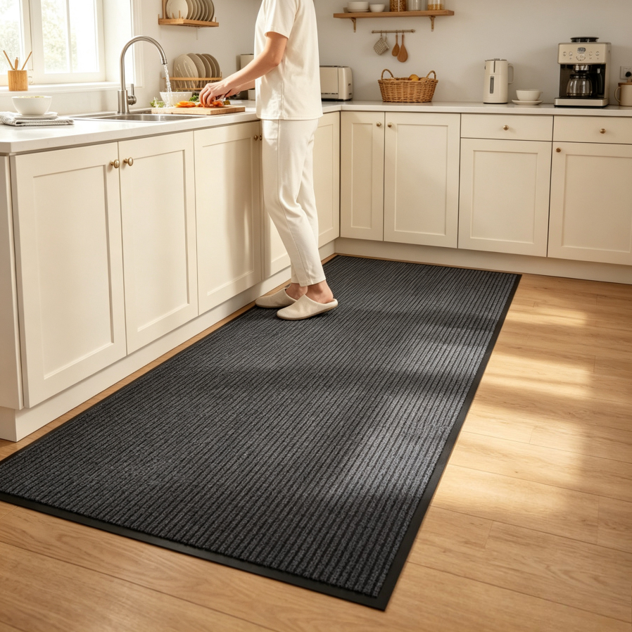 Image of Kitchen Rug, 3 Feet X ; Entrance Mat; Indoor/outdoor Door Mat, . Commercial Grade, Heavy-duty Bristle Mat With Rubber Backing; Quick-drying; Suitable For Kitchens, , Corridors, And Other Areas