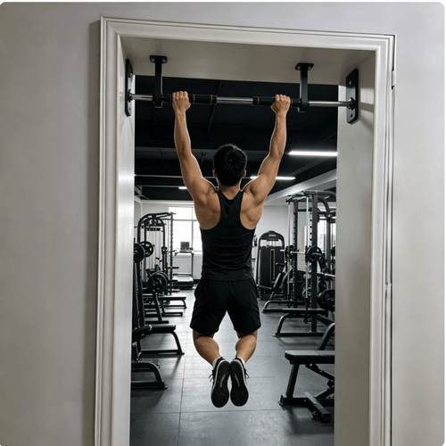 Nail- Training Bar, Adjustable Home Horizontal Bar, Thickened Carbon Steel Material, Anti-Slip Self-Locking Design, No Installation, No Damage to Walls, Suitable for Scenes Such As Rental Rooms, Dormitories, , , Etc