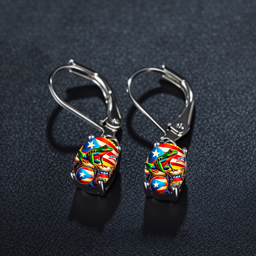 TEMU 2pcs Frog Earrings Drum Earrings Puerto Earrings Oval Earrings Animal Earrings Music Earrings Cultural Earrings Unique Jewelry Christmas Gifts Valentine Gifts Everyday Gifts Holiday Gifts