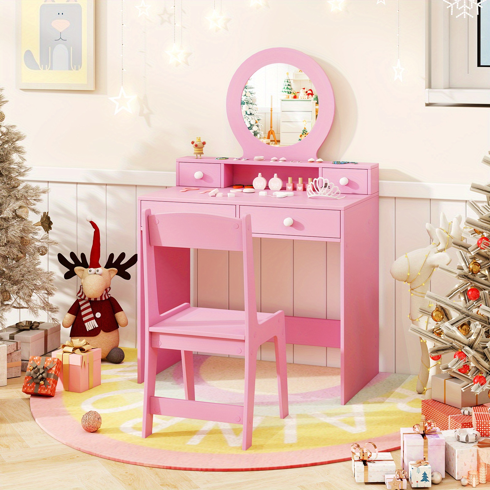 set mirror princess makeup dressing - Temu