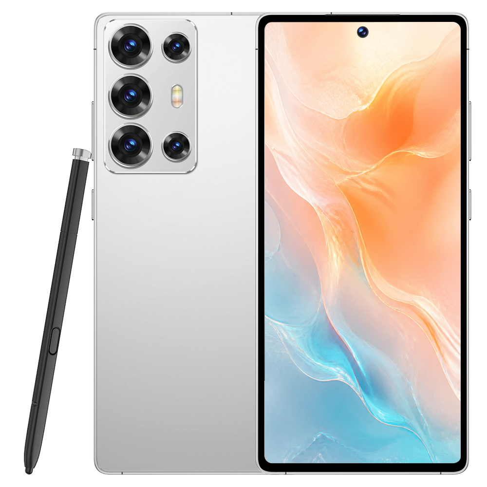 TEMU Écran tactile HD 6,8 pouces Débloqué Android 4 Go 64 Go Mémoire extensible Double SIM Support de déverrouillage facial Ensemble complet Senior