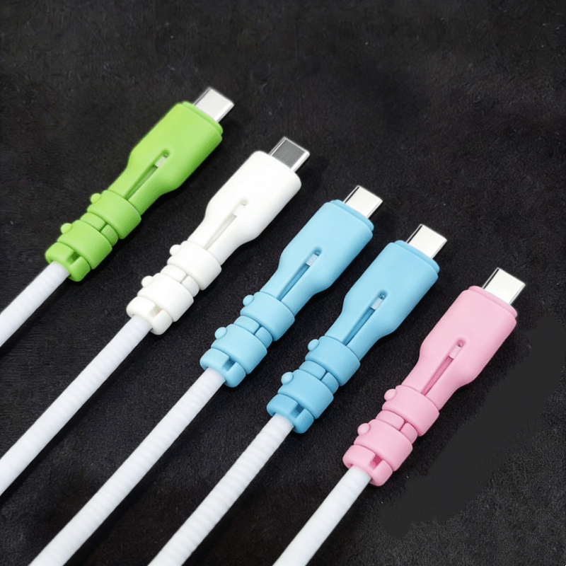 2pcs Random Colour USB-C Charger Cable Protective Sleeves