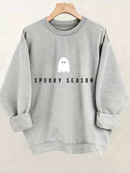halloween printed sweatshirt