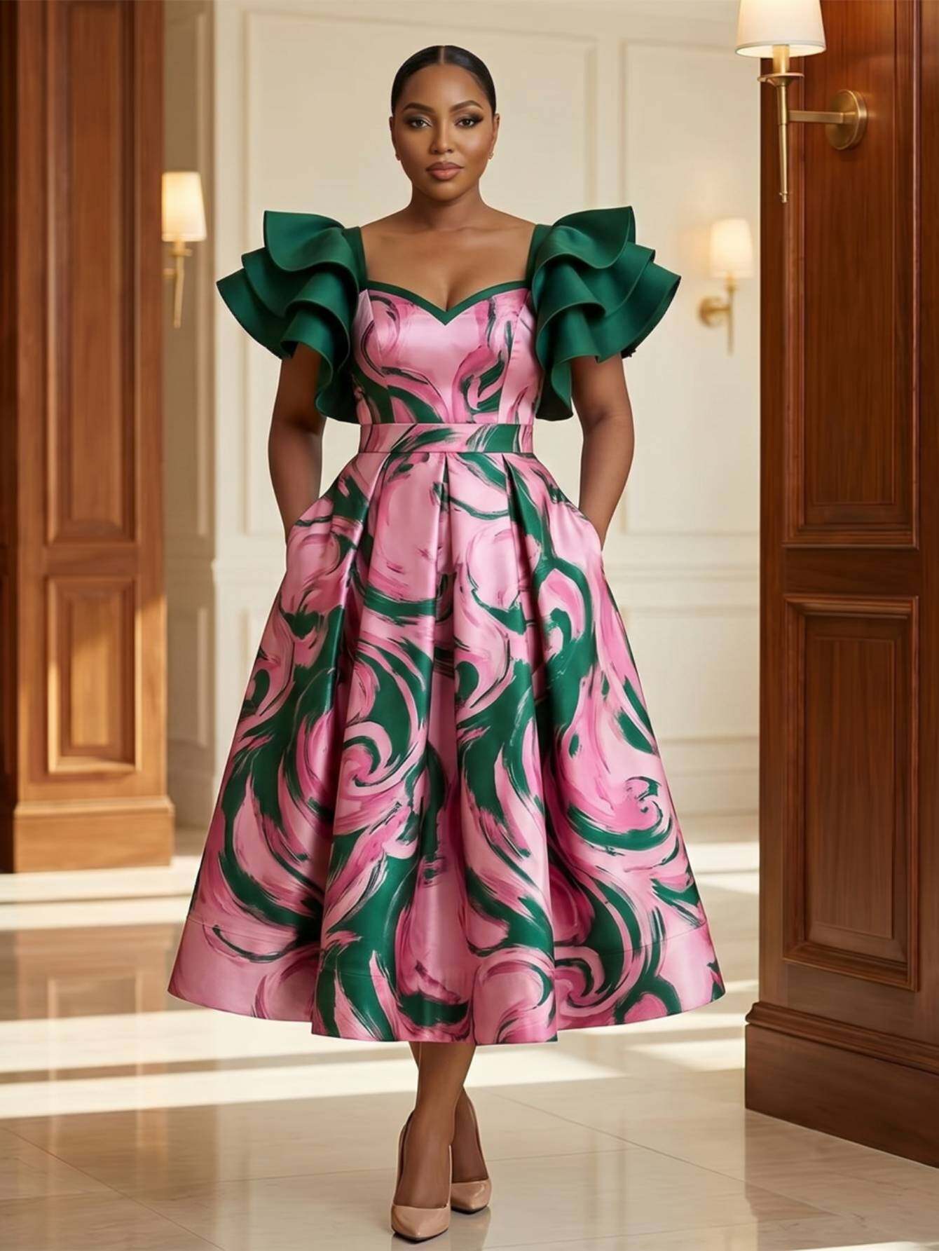 pink and green dresses for women sold on Temu United States