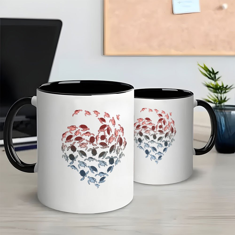 TEMU 1pc Extra Large 11oz Thermal Cup - Elegant White Exterior With Heart Pattern, Keeps Drinks Hot/ - Perfect Gift For Coffee, Tea, Hot Chocolate -