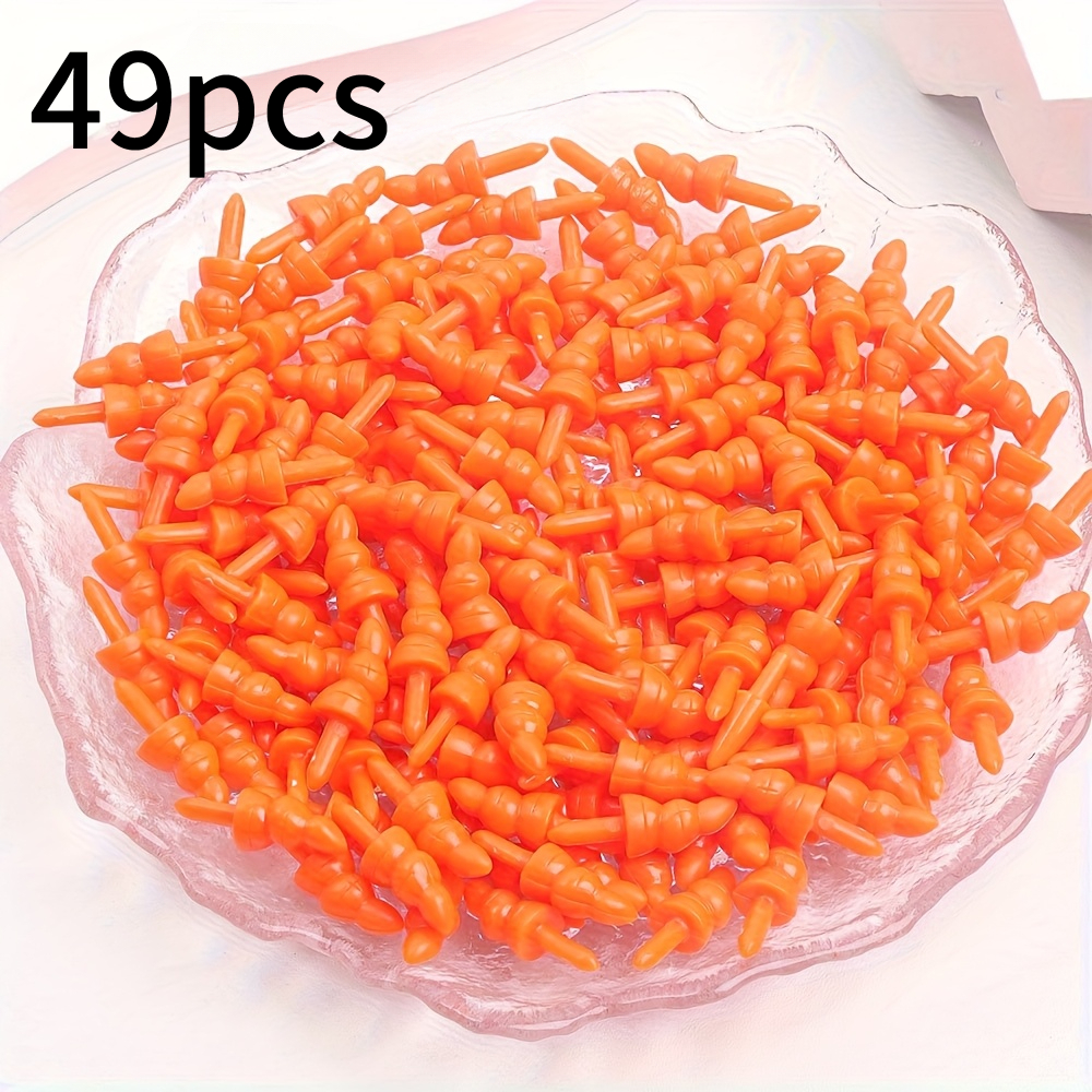 TEMU 49 piezas de naranjas curvas con forma de , para hacer de en Navidad, adecuadas para accesorios de ropa DIY, decoraciones de muñecos de nieve,