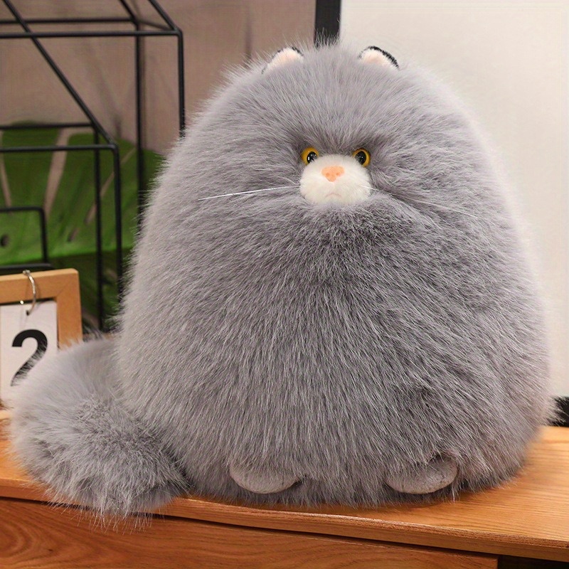 realistic long-haired cat plush pillow -   soft stuffed   bed companion, pink/white fluffy for s &, cuddly   gift for bed, couch, travel (hand wash only) - retro style cat bed ccessory, halloween, stuffed plushies,  , whimsical, plush cat  , gifts for cat lovers, plush a s, peluches aesthetic,  , cute stuffed a s, big plushies,   room decor, long pillow, cushions, throw pillows,  , hug pillow, pillows for Product details 4