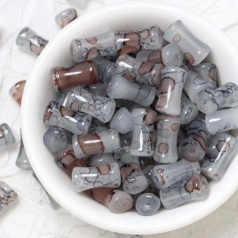 20pcs Random Colour Chinese Ancient Style Bamboo Beads