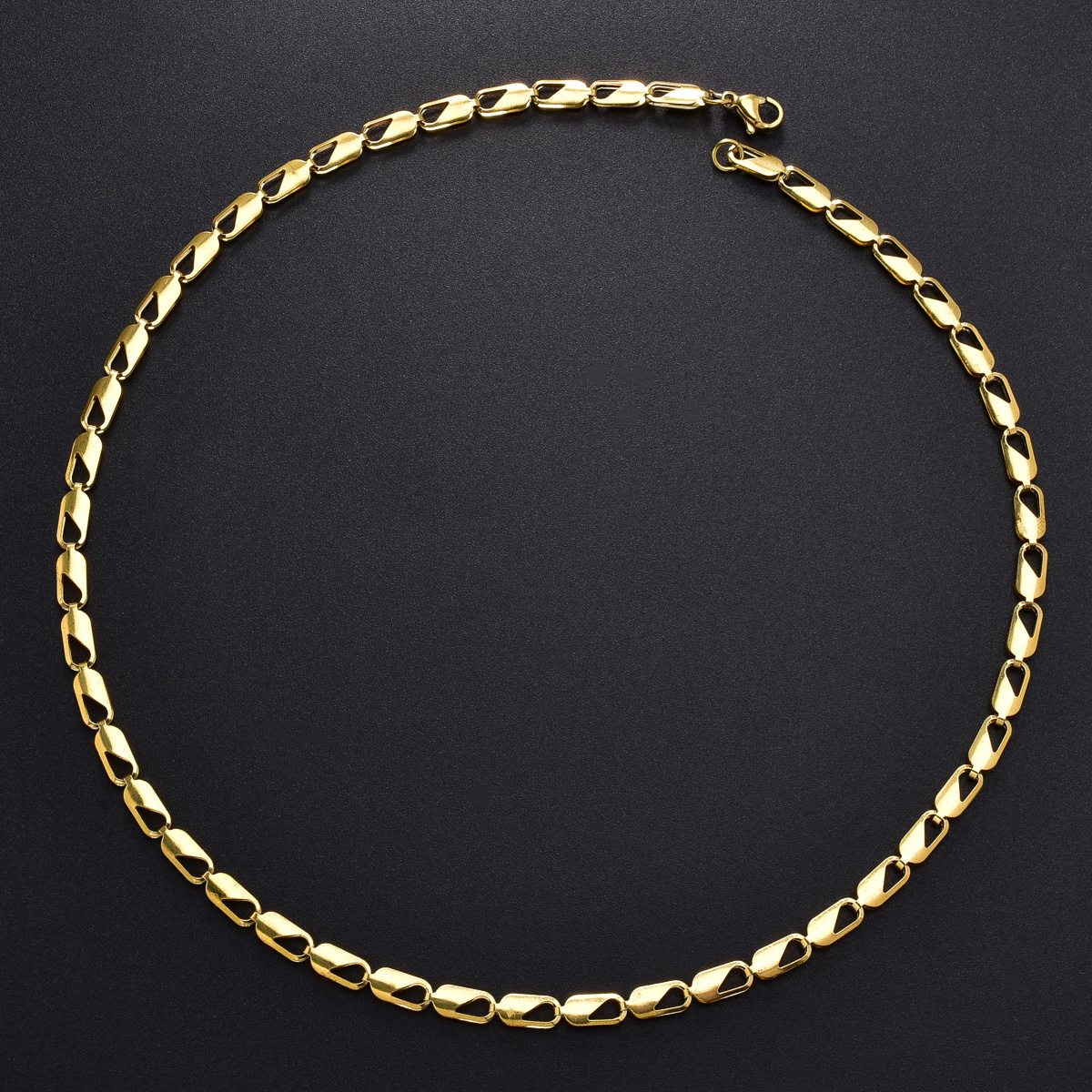 Image of 1pc Middle East New Style Necklace, Simple And Fashionable Stainless Steel Necklace With Unique , Versatile Chain For Men And Women, New Year Gift