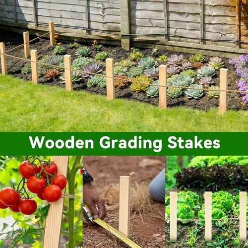 item picture wooden garden stakes and blank sign posts wood plant marker stakes for yard labeling gardening tags outdoor crafts and landscape decoration