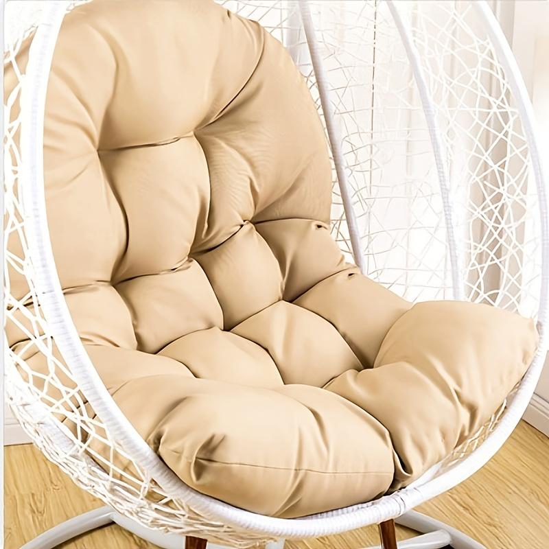 Indoor Outdoor Egg Chair Pad, Heavy Weight Fabric Durable, Soft Filling Like Clouds, User-Friendly Ties Fixation, for Study And Sunbathing, Suspended Seating Mat