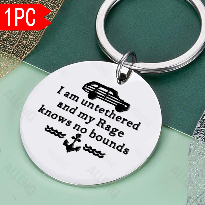 

1pc Alleng Stainless Steel Keychain, Tv Show " Sunny In Philadelphia", Quote, Nautical , For Universal Fit