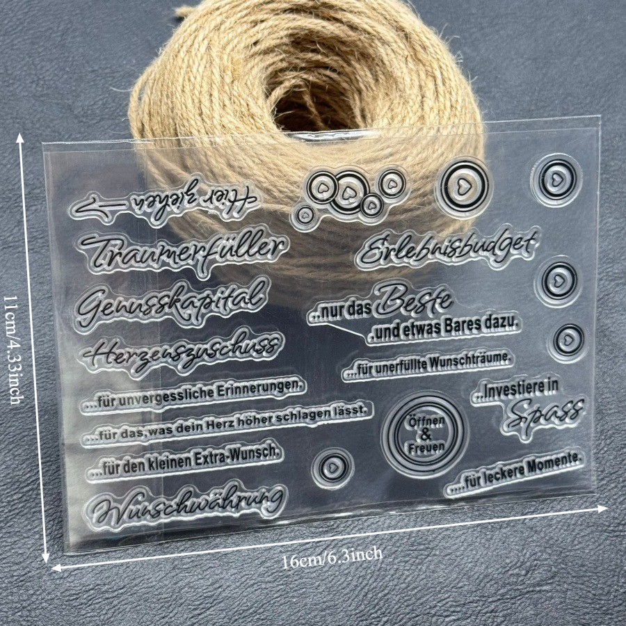 Image of Clear Stamps Suitable For Cash Gifts, Scrapbooking Crafts, Holiday Cards & Decorations - Rectangular Stamps With Clear Ink For Diy Crafts, Gift Labeling, Card Making, Suitable For Making Holiday Cards