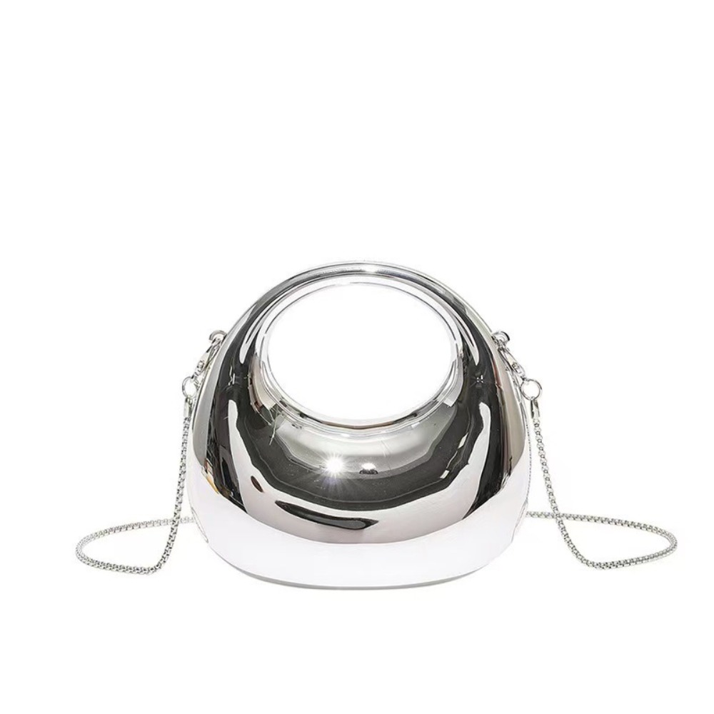 TEMU 1pc Shiny Evening Bag Fashion Crescent Bag Mini Lightweight Women's Handbag For Lipstick, , Earphones, Shoulder And Crossbody Bag