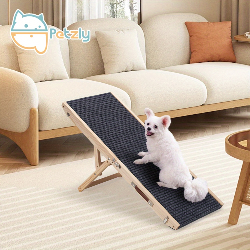 TEMU 4 Foldable Dog Ramps Adjustable Pet Ramp Folding Large/ Small