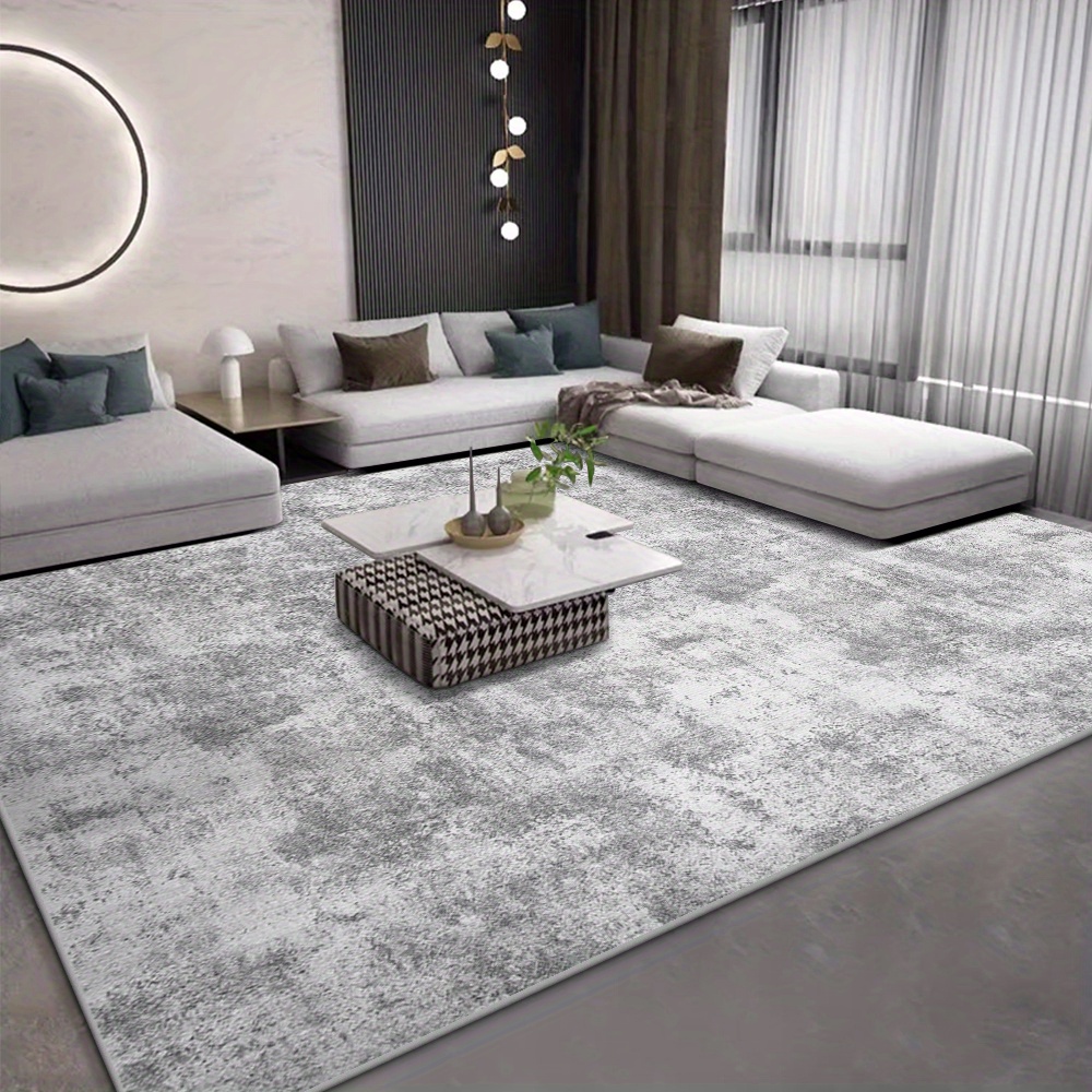 Tapis de sol en velours/750 Gsm/Lavable en machine, motif géométrique nordique, tapis de salon intérieur, épaisseur standard, style élégant, décoration de maison, velours, style bohème, base bleue et motif imprimé de cadre floral doré luxueux