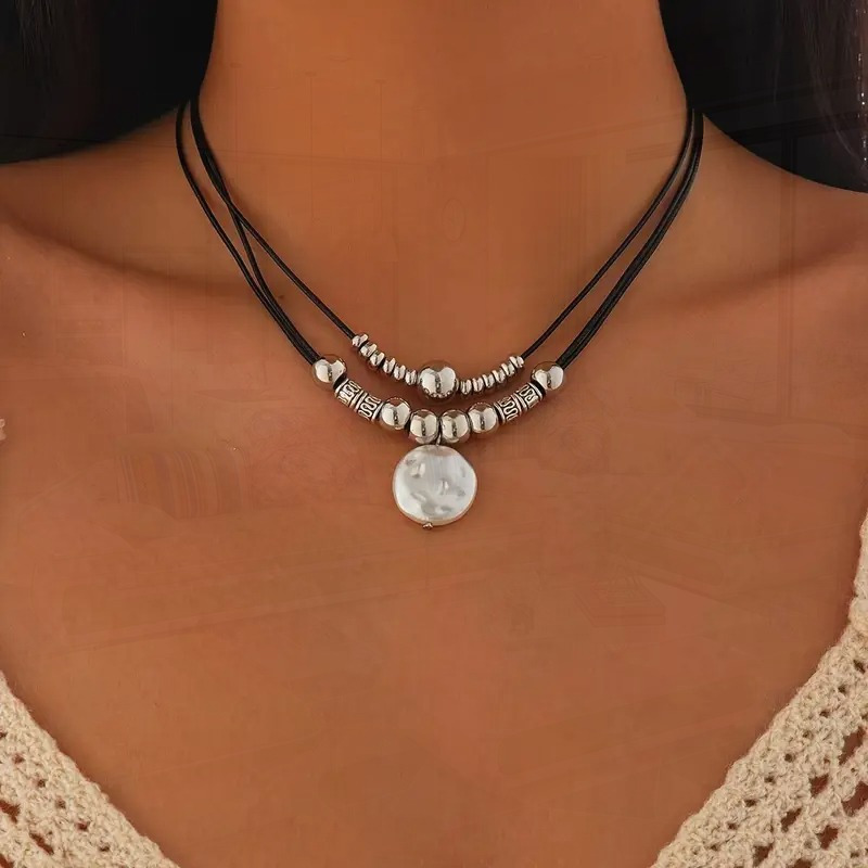 TEMU Adjustable Women's Fashion Necklace, Ideal For Vacation And Valentine's Day Presents