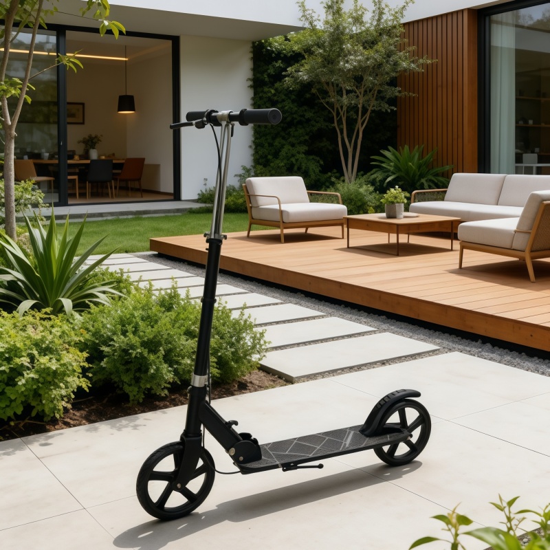 urban commuting   lightweight folding scooter   capacity with stable frame large smooth wheels responsive riding   braking for    