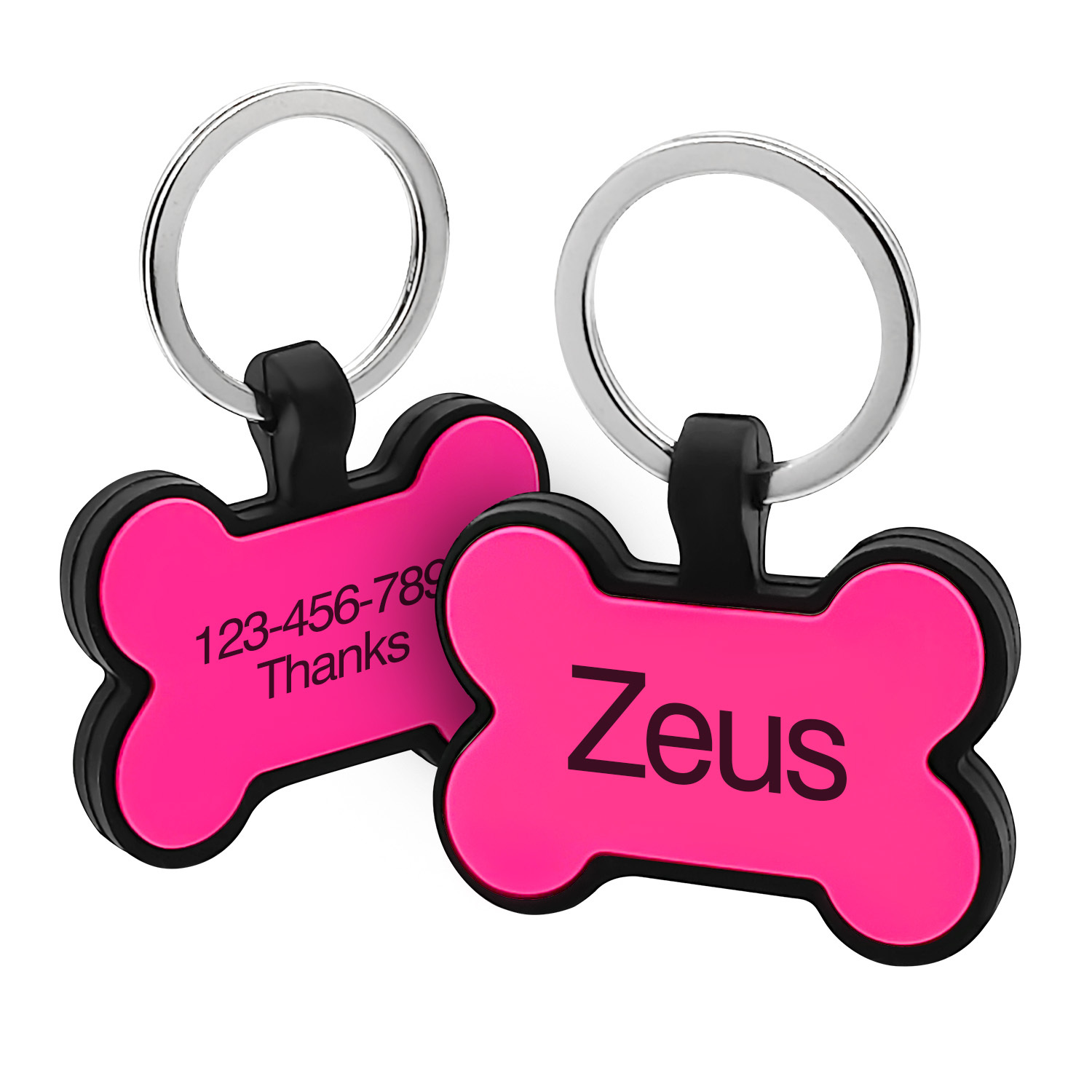 TEMU Custom Dog Tags, Custom Silicone Bone Pet Id Tag, Engraved Tag, Vibrant Bone-shaped Tags, Personalized Silicone Pet Id, Colorful Bone Tags,
