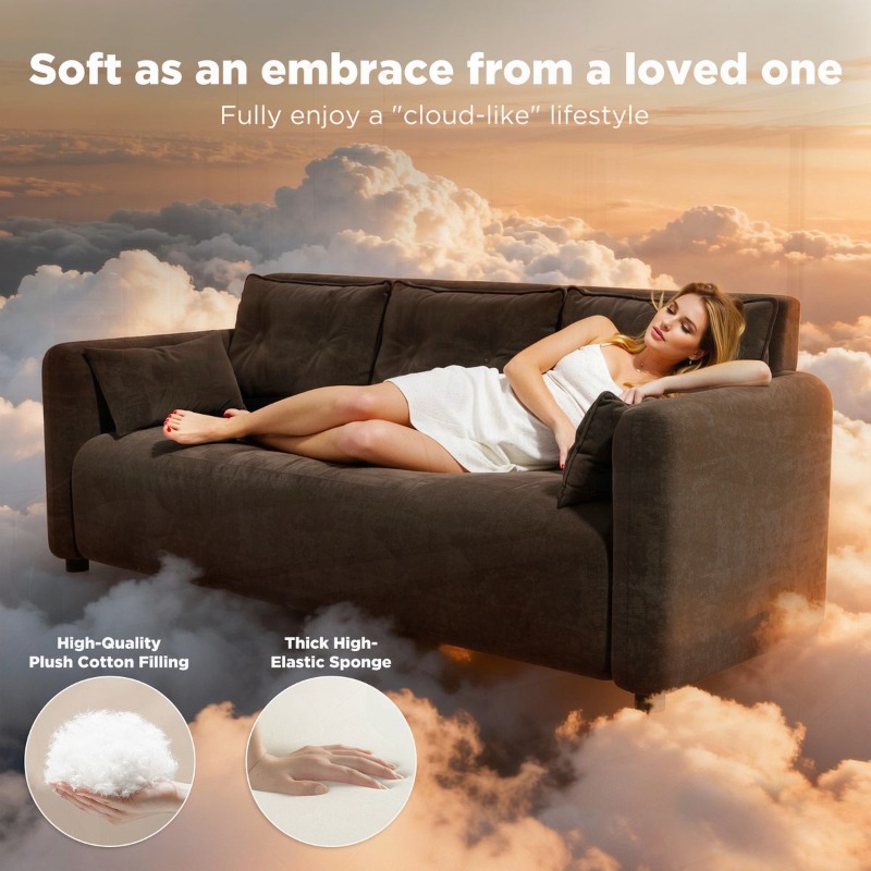 Versatile Three-Seater Sofa Perfect for Living Room Bedroom Office or Apartment Decor