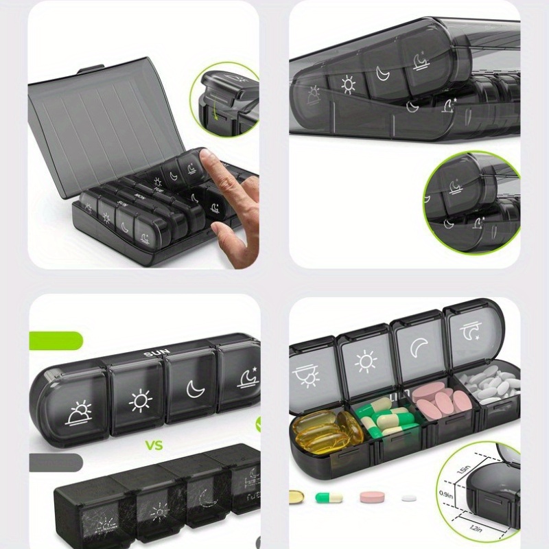 

7-day 7- Moisture- Portable 28 Box, - Detachable, , And Safe Dispensing