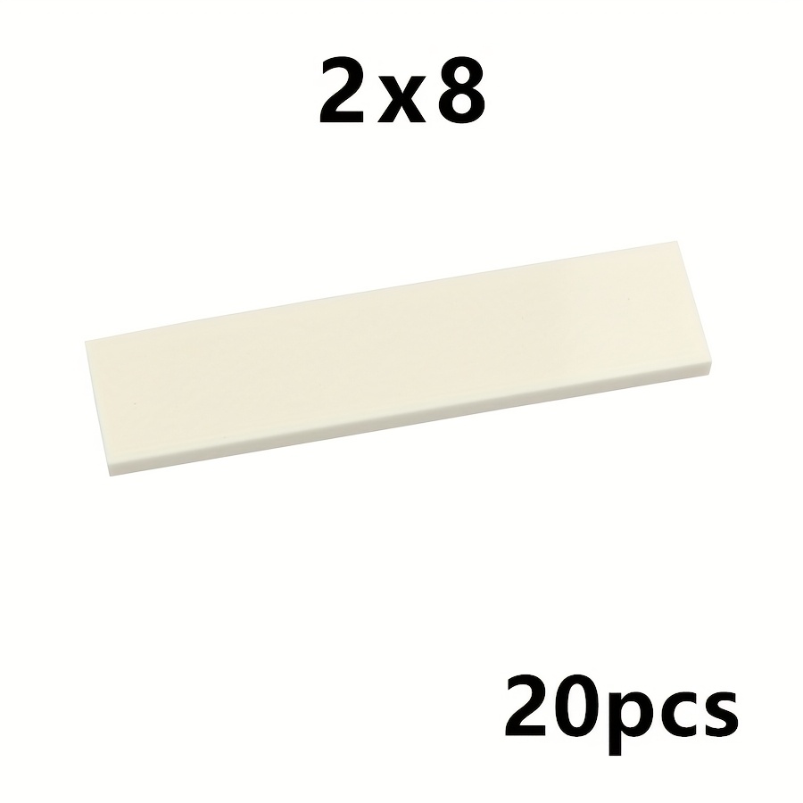 20pcs DIY 2x8 Dots Smooth Building Blocks