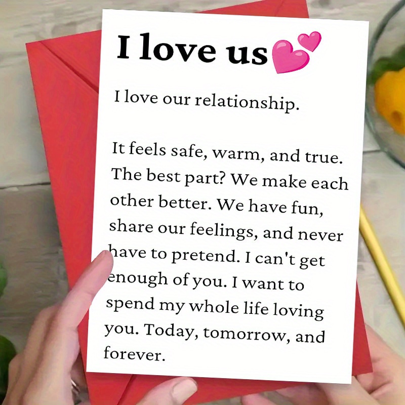 TEMU 1pc Encouragement Greeting Card, Expressing Love For Our Relationship, Includes An Envelope (4.72 Inches By 7.09 Inches), Perfect For Encouragement, Birthdays, Festivals, Friends, Family,, And