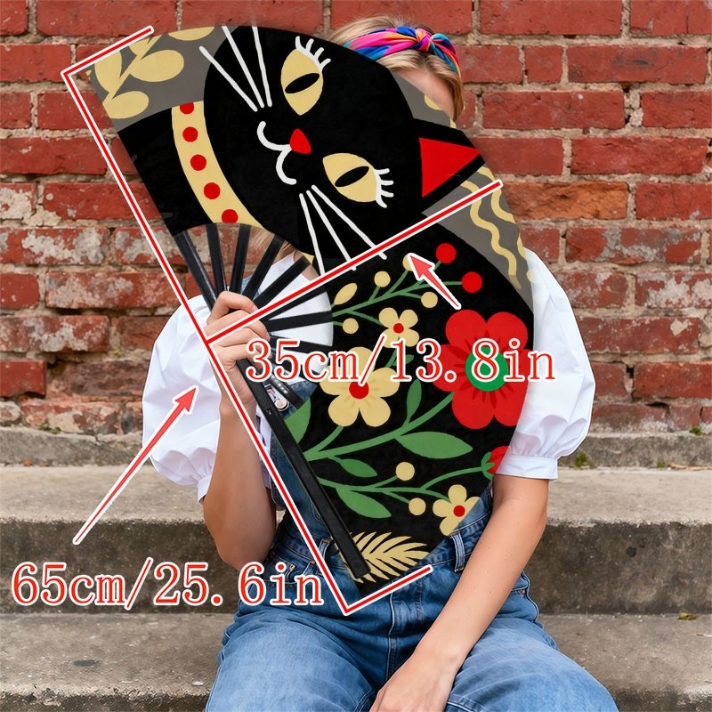 1pc Men's Handheld Fan With Black - Portable Pocket Cooling Fan For, Feline For Mannersimate/fanctic/ Fans -…: retailer-supplied image