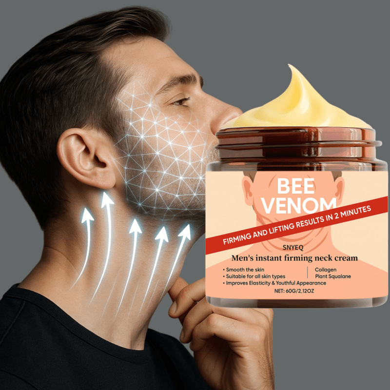 Instant Firming Neck Cream - Tightens Chin, Smooths, Suitable for Multiple Layers of Jawline, Lifting and Firmer with Plant Squalane, Retinol, Collagen & Bee Venom to Soften Beige from Within with Plant Squalane, Jawline Treatment, Antiaging Skincare, Lightweight Formula, Nongreasy Feel, Skincare Solution, Men’S Grooming, Beauty Routine - Image 3