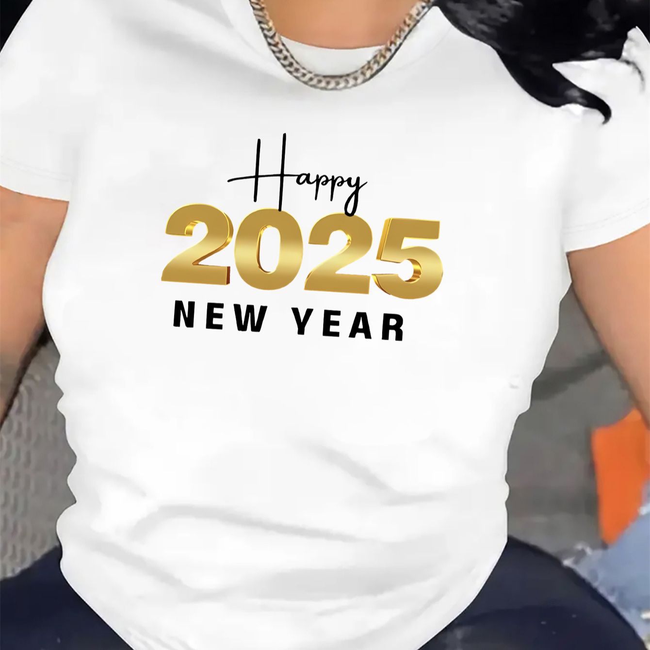 

Women's 2025 New Printed T-, Round , , Polyester Tee, , All