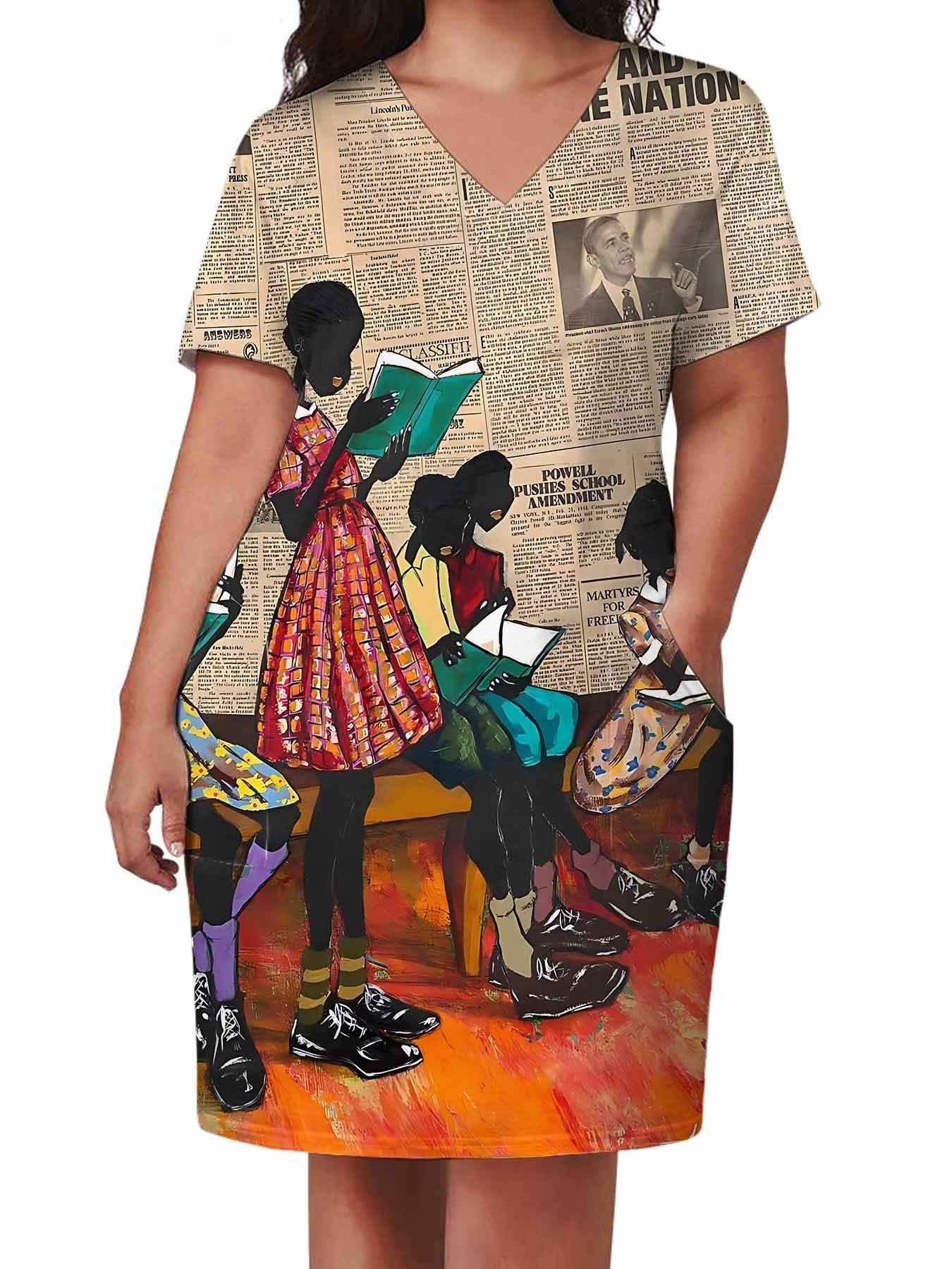 newspaper dress sold on Temu United States