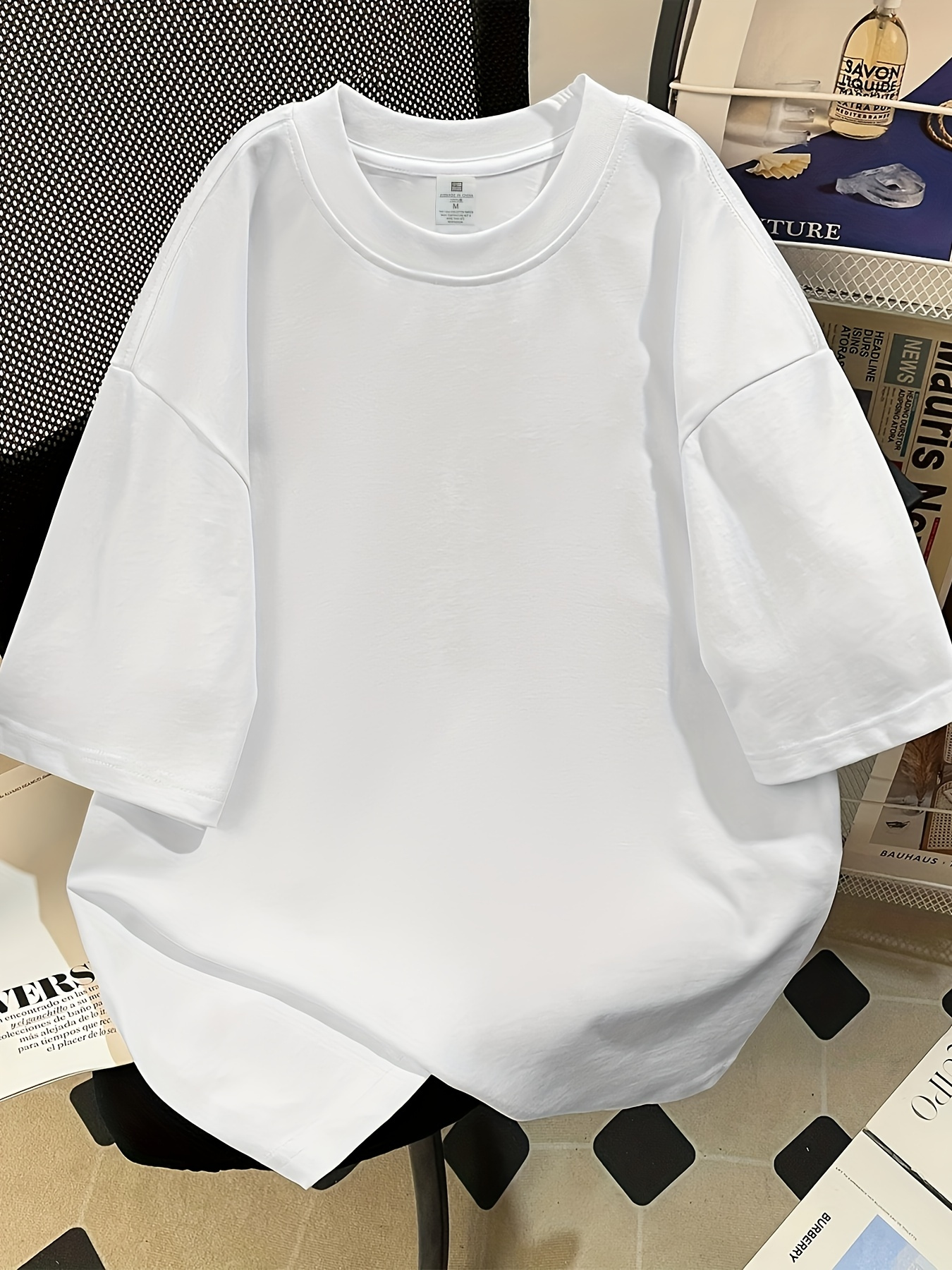 sale mens oversized t shirt loose fit round neck breathable daily wear suitable for street travel outdoor simple casual top all year comfortable adult mens   fashion   soft material short sleeve plus size