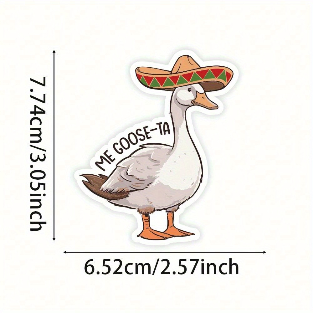 TEMU "me Goose-ta" Laptop Decal And Car Stickers - And Humorous Vinyl Stickers Suitable For Planners, Journals, Laptops, Water Bottles, And Bumpers -