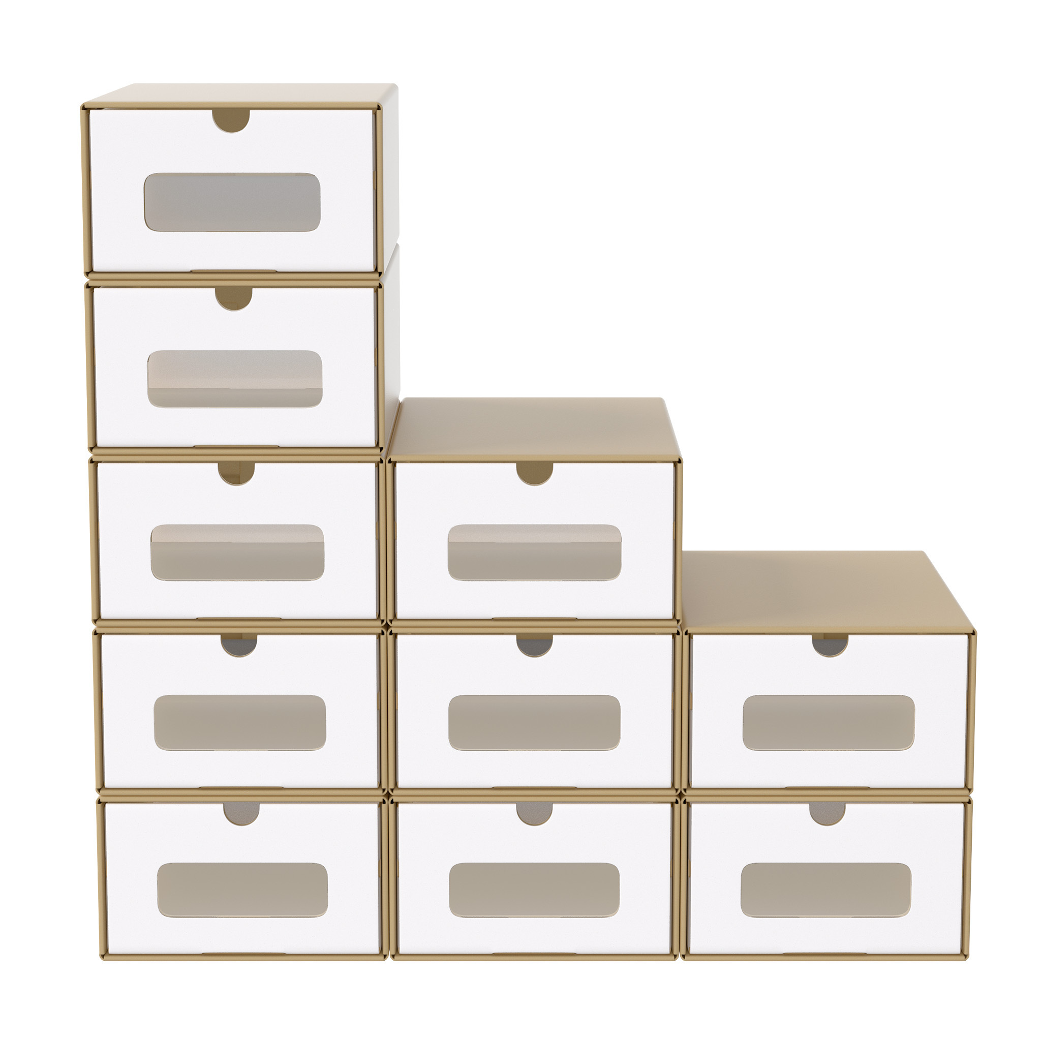 Shoe Box Storage Container Featuring A Transparent Window, Made From Durable Stiff Cardboard. Easy To Store And Assemble, Dimensions Are 34.5x23x13.5 Cm