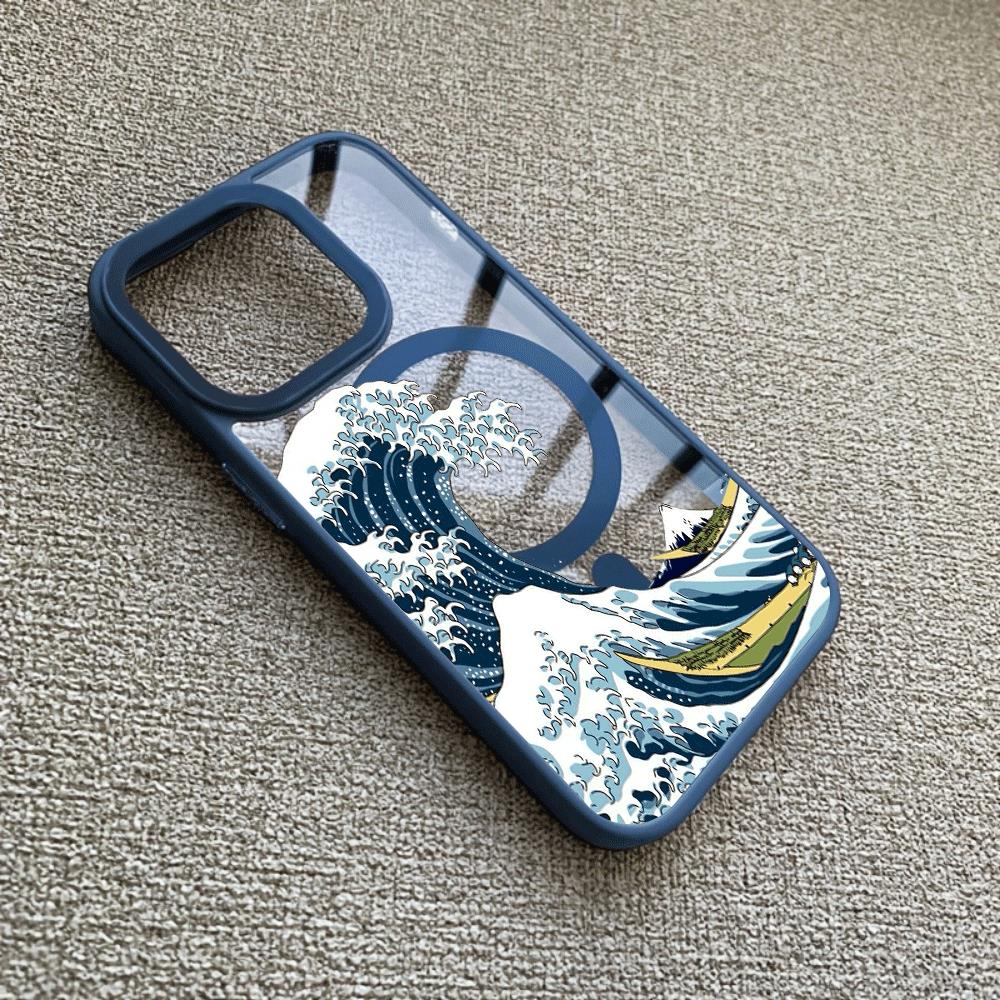 Image of Phone Case: Magnetic Anti-drop Wireless Charging Phone Case, Upgraded Luxury Exquisite Hand-painted Pattern Protective Cover For Iphone X Max 11 11 Pro 11 Pro Max 12 13 17 Pro Max