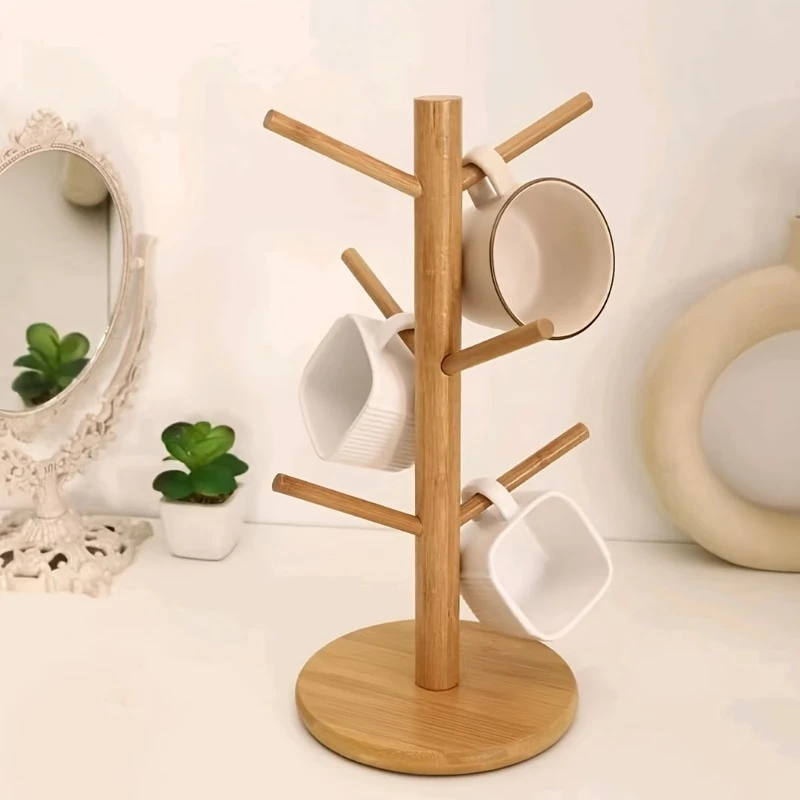 set of 2 wooden cup holders for space utilization details 2