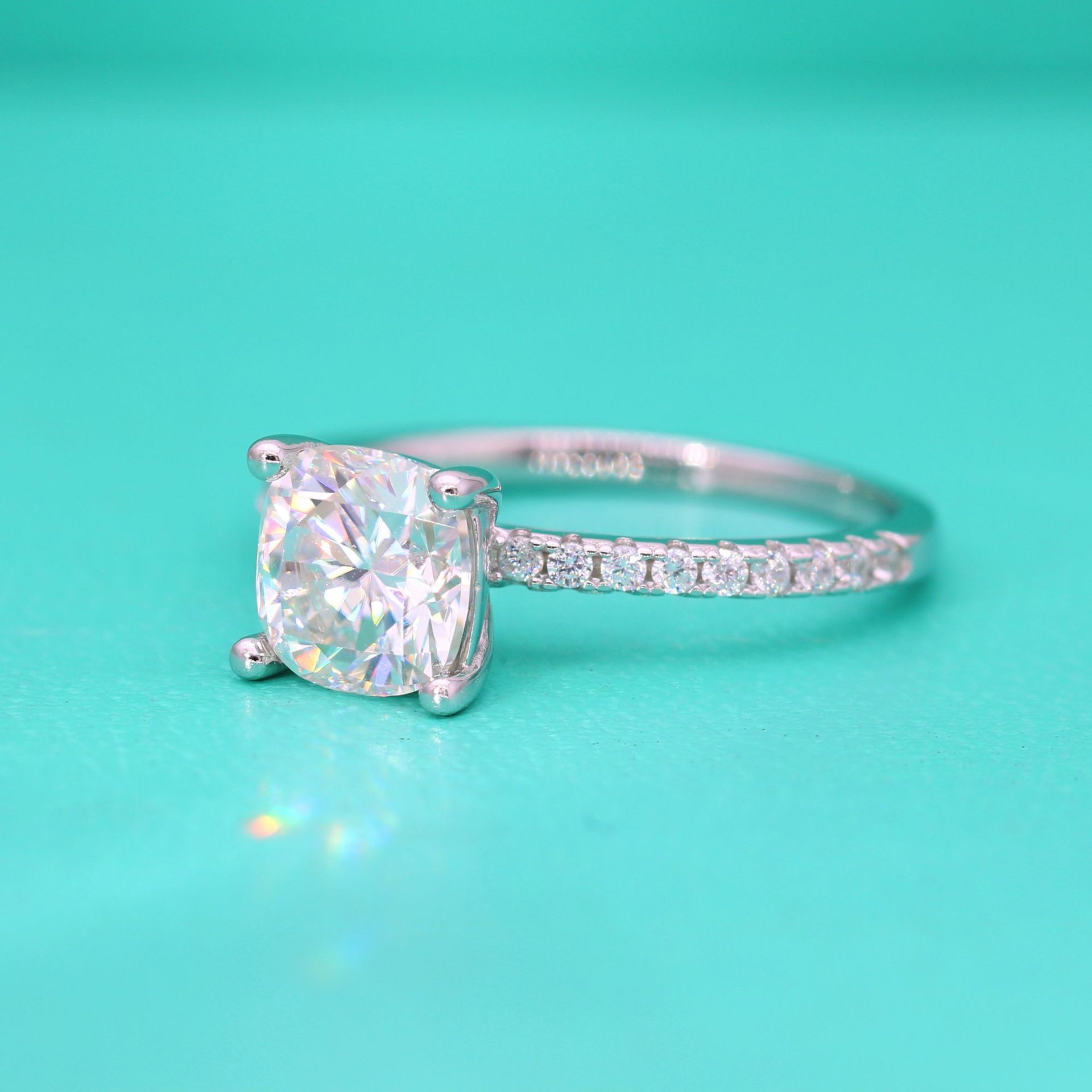 Women's 1/2/3 Carat 925 Sterling Silver Moissanite Ring, Festive Gift