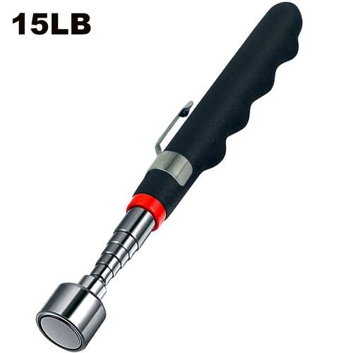 15 lb telescoping magnetic pickup tool multi strength stainless steel grabber with ergonomic non manual handheld magnetic sweeper for automotive construction furniture installation compact professional mechanic tool