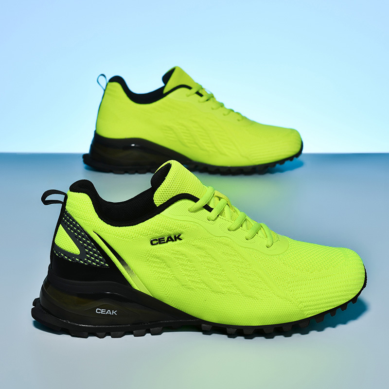 Men's Wide Width Elastic Closure Sneakers for Running & Walking
