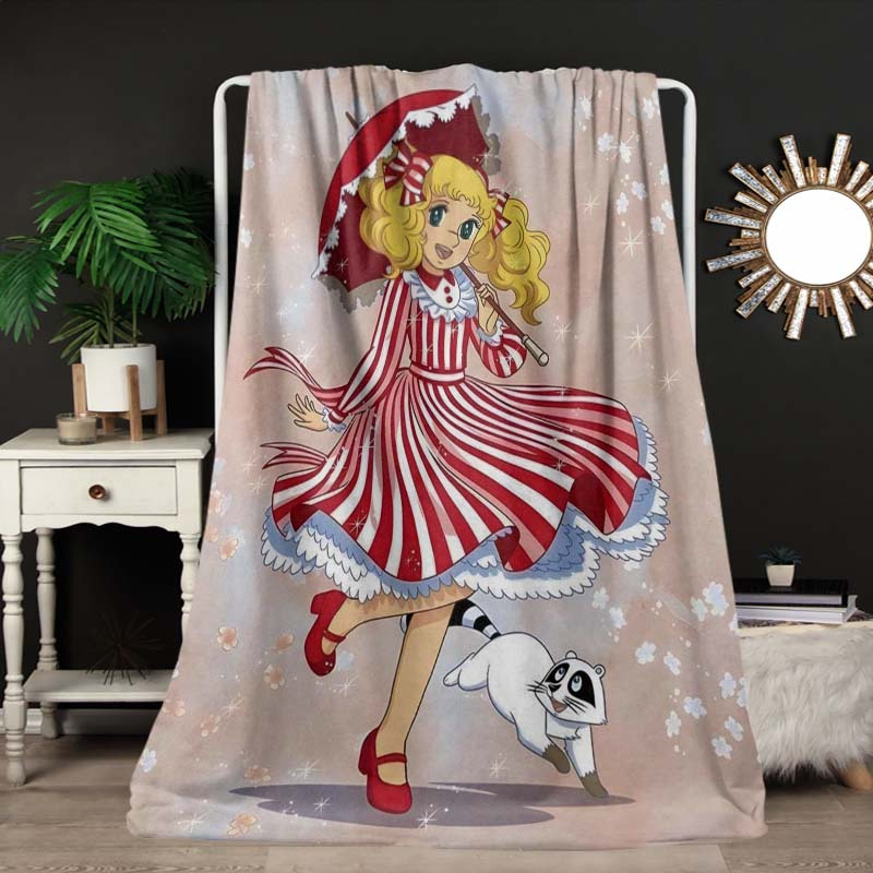 

Candy-themed Anime Patterned Blanket, A Decor For All , Multifunctional For Office And Sofa Cushions, Perfect As Christmas Gifts, Wedding Presents, Or Birthday Surprises .