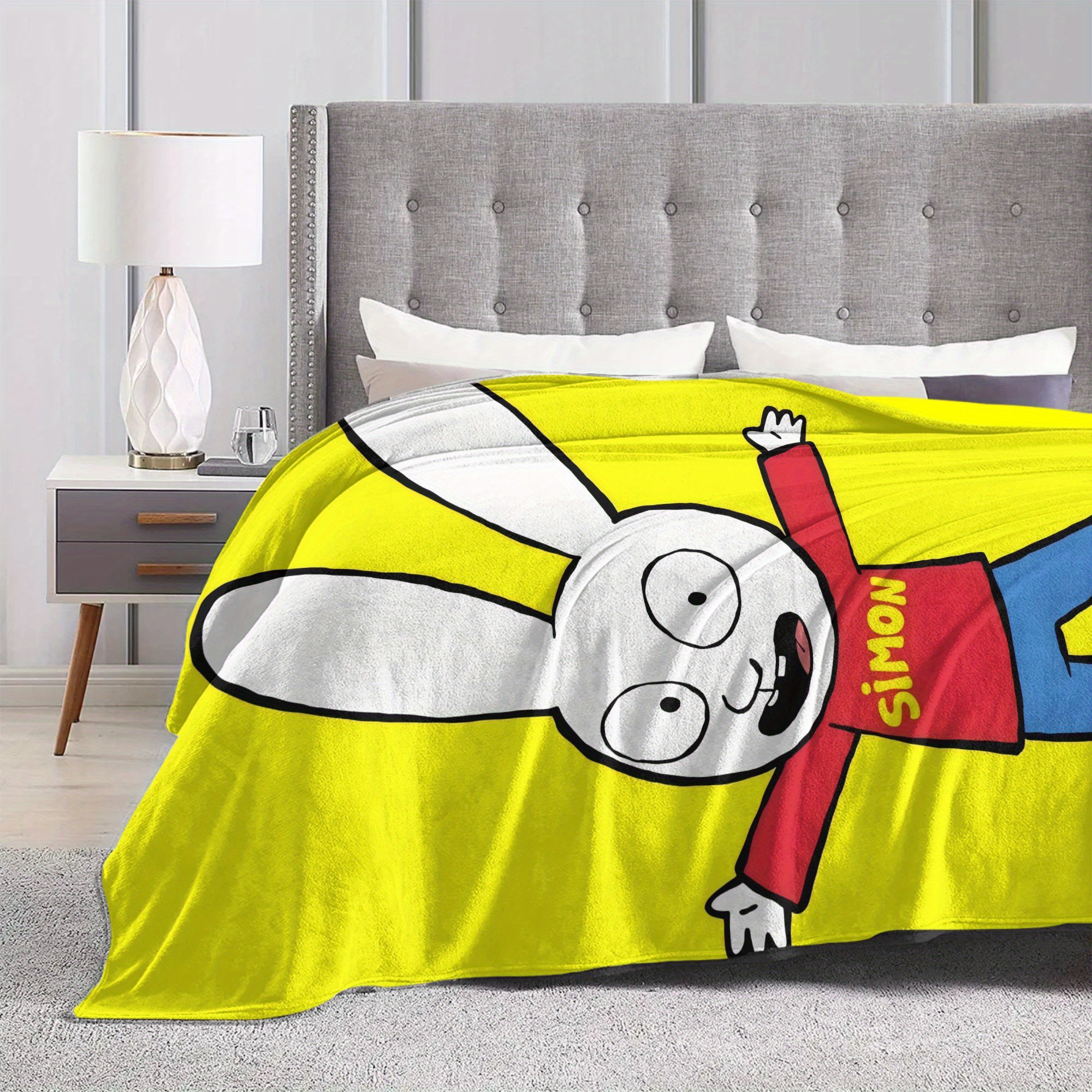 rabbit plush throw blanket soft yellow Temu Mexico