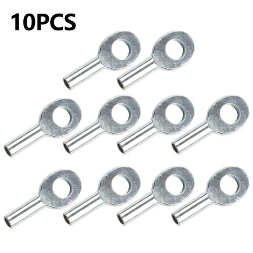 10 stuks gym machine kabel oog terminal stopper metaal 5mm en 6mm staalkabel port joint voor fitness apparatuur