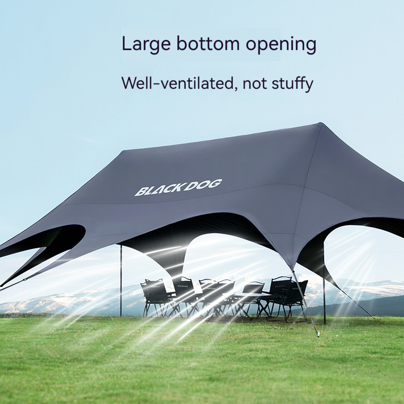 Black Dog Tarp Tent Outdoor Sunshade, Quick Setup