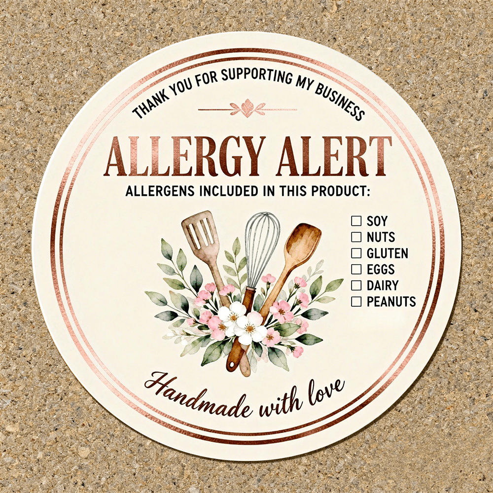 TEMU 96 autocollants d' aux allergies or rose avec ustensiles de cuisine et motif floral - Autocollants pour petites entreprises, journal, agenda,
