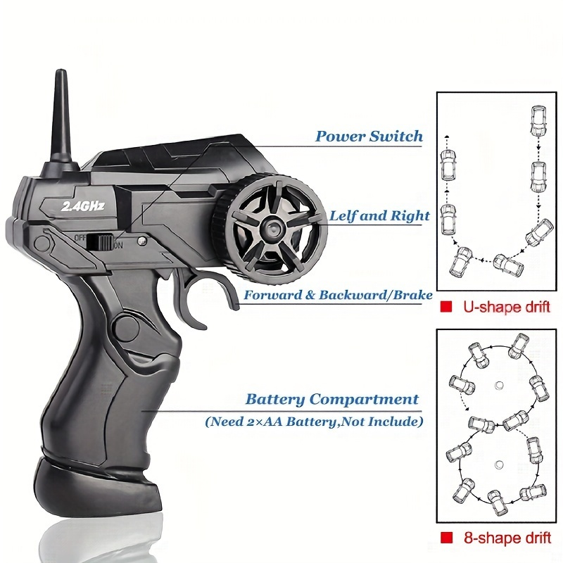 High-Speed 4WD RC Drift Racing Car with Cool Lights - Rechargeable, Multi-Color, Perfect Birthday Gift for Youngsters