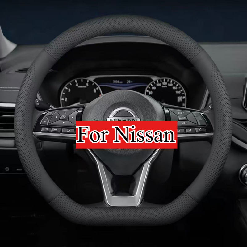 TEMU High-quality Steering Wheel Cover Suitable For Altima, , Pathfinder, , Leaf, Juke, , Maxima, , , Pulsar - Breathable Pu Leather With , Grip