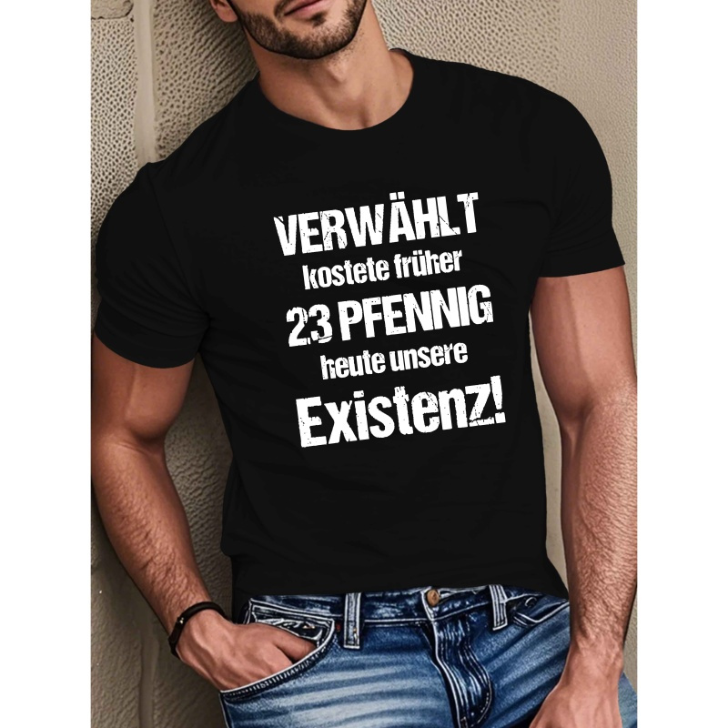 

Humorous Short-sleeved Summer T-shirt For Men In German Style